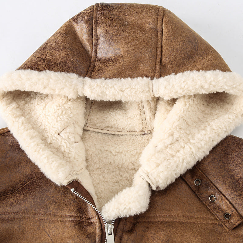 Men's Fleece-Lined Hooded Vest - Stylish Sleeveless Jacket with Zipper Pockets, Warm & Windproof for Casual Winter Wear, Olive Green, Daily Comfort Vest | Hooded Jacket | Functional Pockets