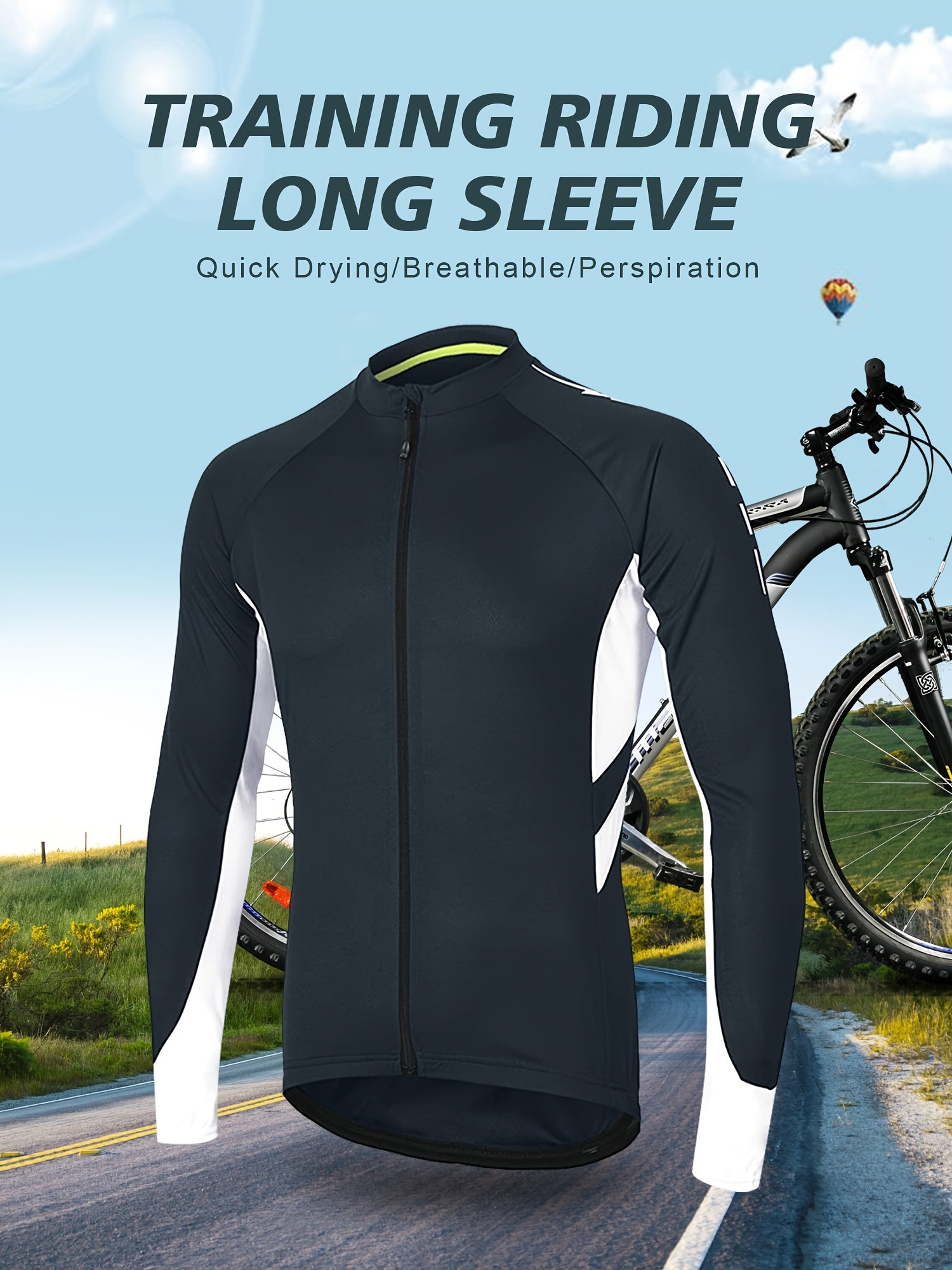 Men's Quick-drying Breathable Cycling Jersey with Pocket and Zipper - Polyester Fabric - For Cycling Enthusiasts - Ideal for Outdoor Sports & Exercise - Great Gift for Cyclists