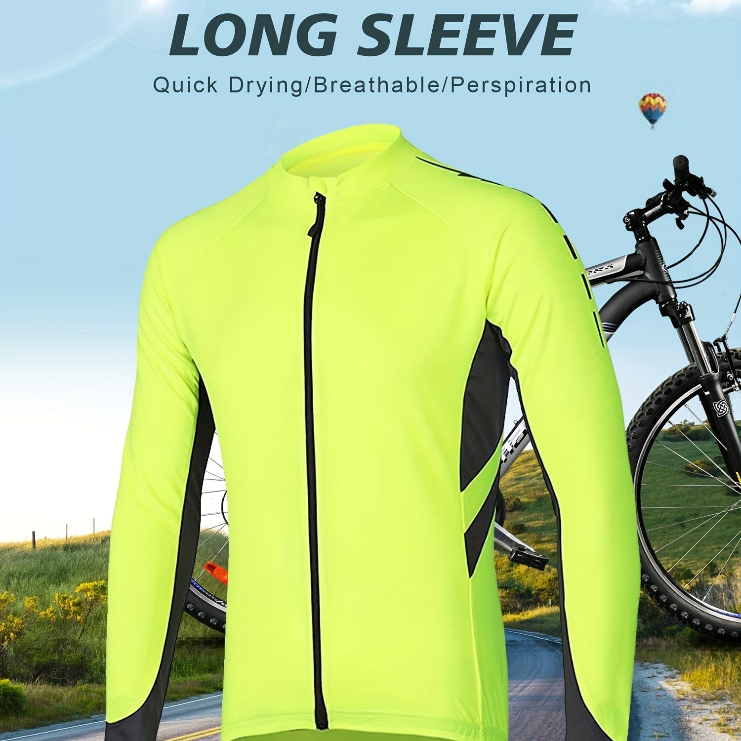 Men's Quick-drying Breathable Cycling Jersey with Pocket and Zipper - Polyester Fabric - For Cycling Enthusiasts - Ideal for Outdoor Sports & Exercise - Great Gift for Cyclists