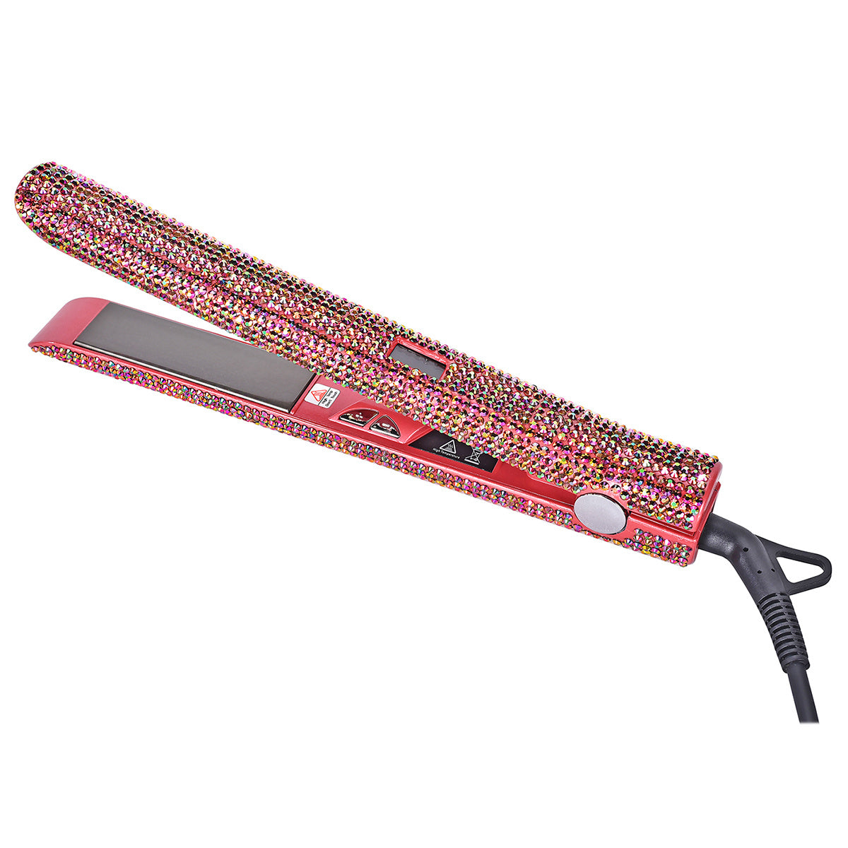 Bling Rhinestone Hair Straightener 2in 1 Flat Iron Hair Straightener Curler for All Hair Styles Professional Fast Adjustable Temperatures Hair Straightener,  Salon Equipment, Decorative Iron, Heatresistant Material, Smooth Gl